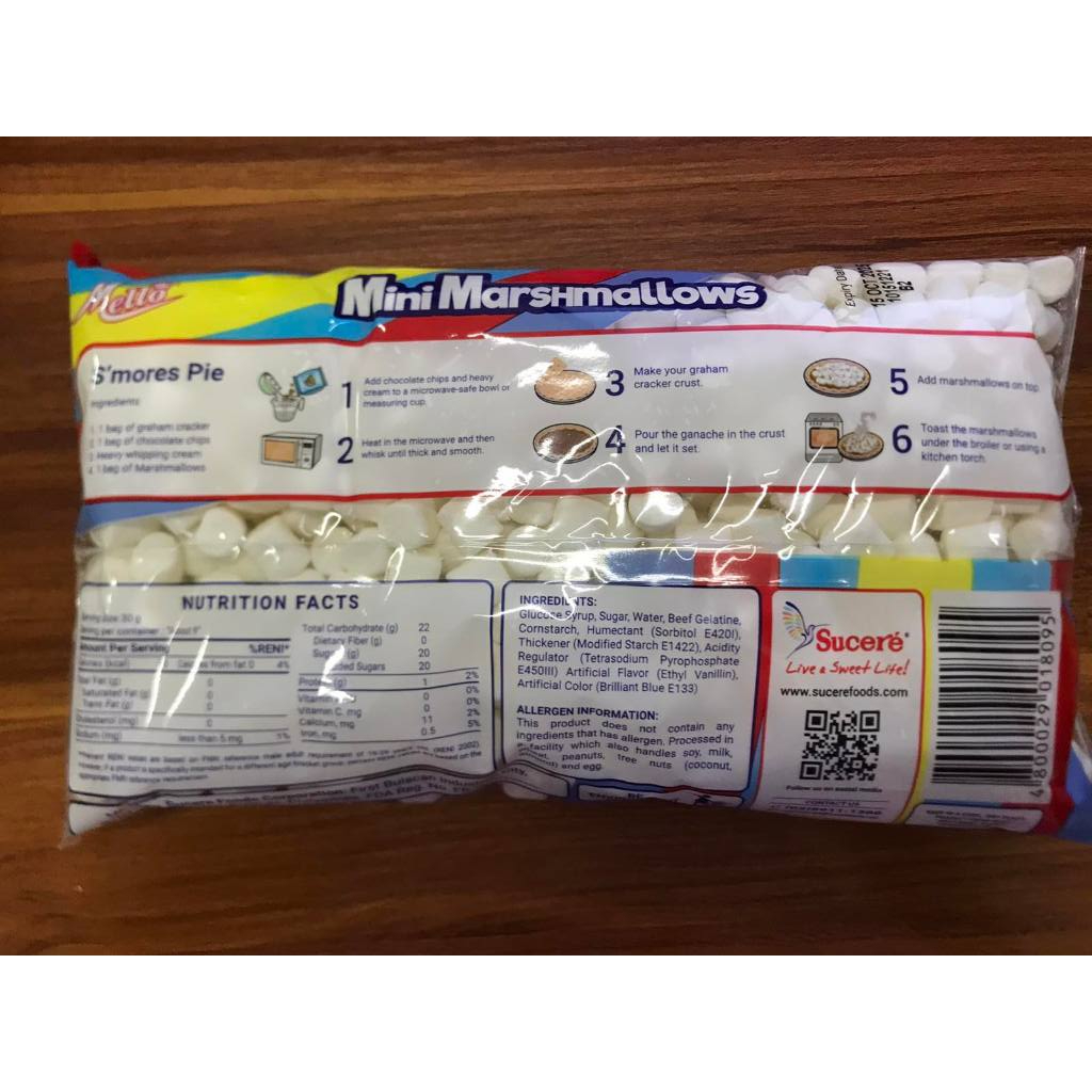 Sucere Mello Mini White Marshmallow 283g | Shopee Philippines
