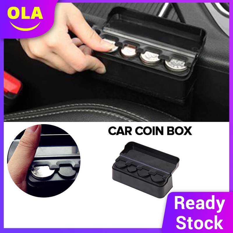 Coin Storage Box Coin Holder Car Change Organizer Universal Storage ...