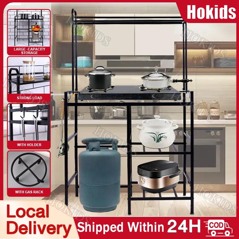 Gas Stove Stand Rack Heavy Duty Kitchen Organizer Storage Rack Shelf ...