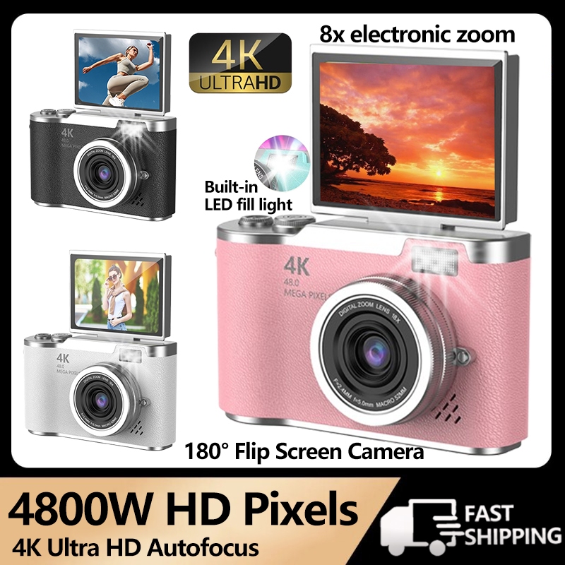 Digital Camera 4K 48MP Photography CCD Camera Video Camcorder ...