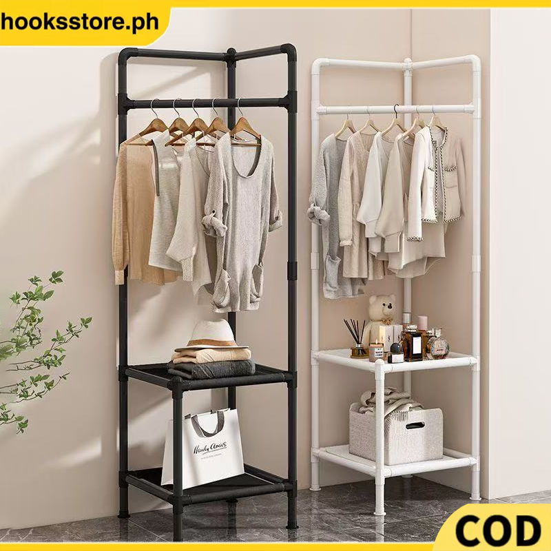 ¥COD¥ Multi-Function Coat Rack Bedroom Clothes Storage Rack Floor ...
