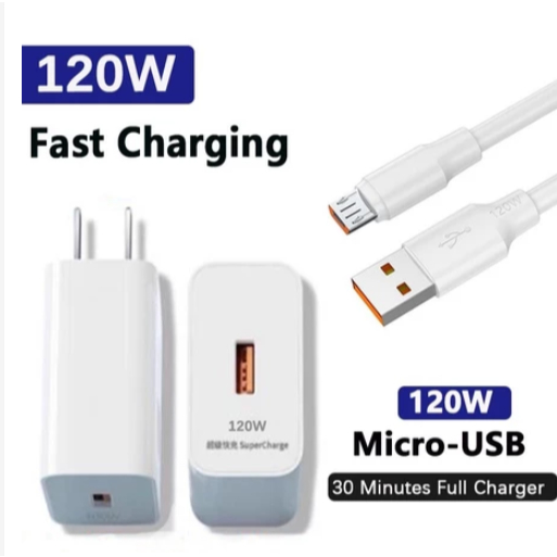 120W USB Fast Charging Cable Super FastCharging Head 6A Android ...