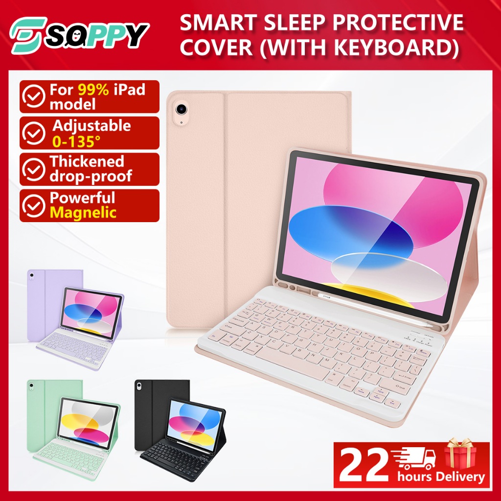 SOPPY for ipad Case with Keyboard with Pencil Holder Air 4 5 Pro 11 ...