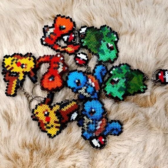 POKEMON Perler Fuse Bead Keychain - GeekyChain by LoveCrAfT | Shopee ...