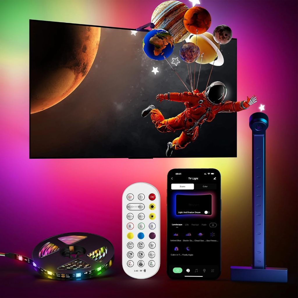 3.8 RGBIC Strip Lights Screen Sync Ambient Lights Smart LED Backlight ...