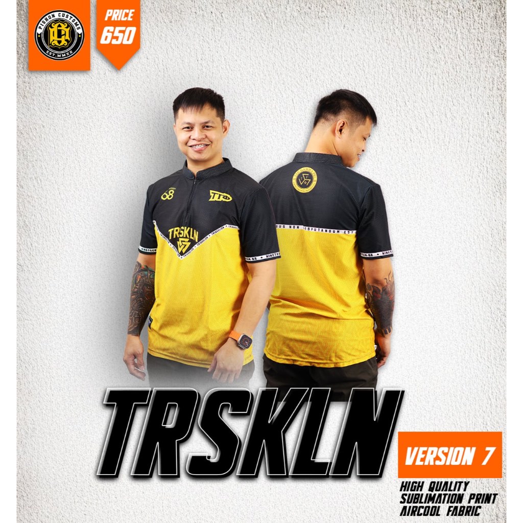 TRISKELION V.7 FULL SUBLIMATION AIRCOOL CHINESE COLLAR | Shopee Philippines