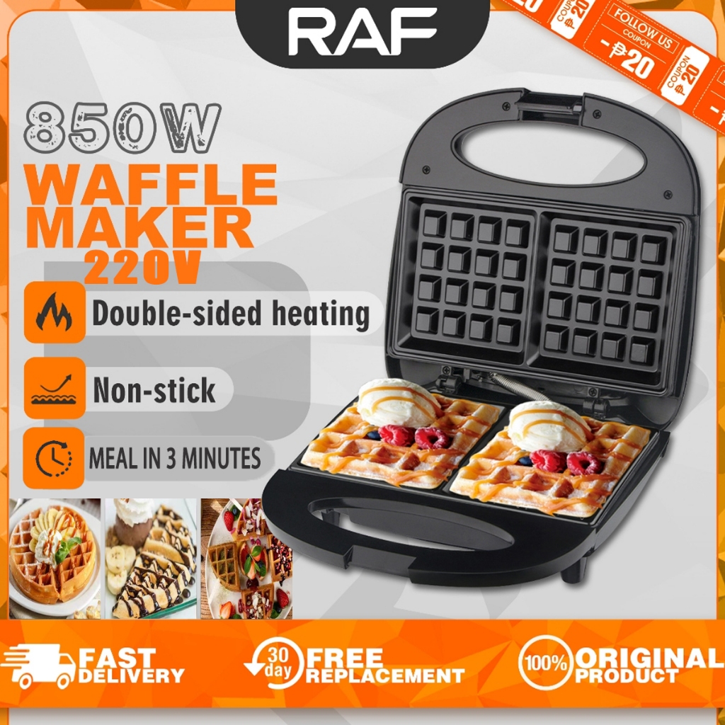 RAF Waffle Maker Easy Clean Non-Stick Electric Breakfast Machine Portable  Pancake Maker Household