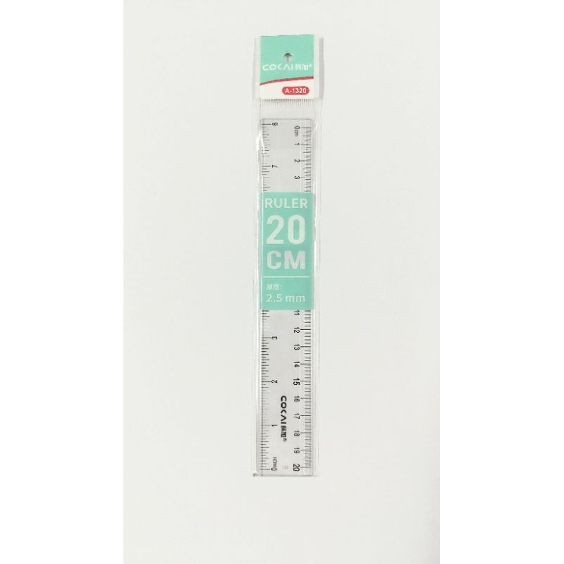 Cokai Clear Plastic Straight Ruler 20cm 30cm | Shopee Philippines