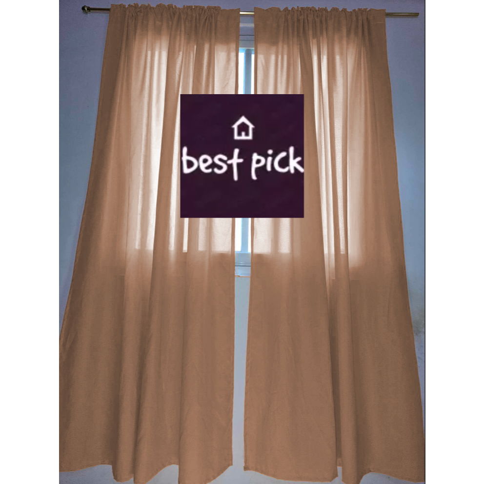 NON-RING Curtain Geena Printed and Plain /window 70inches/Door 80inches ...