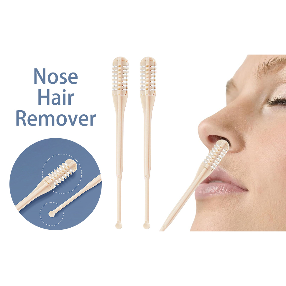 Non Electrical Nose Hair Trimmer Rotating Nasal Hair Razor Cutter with ...