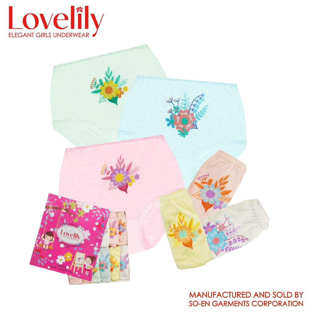 Lovelily 12IN1 Floral Fantasy Collection Cotton Rich Kids Panty ...