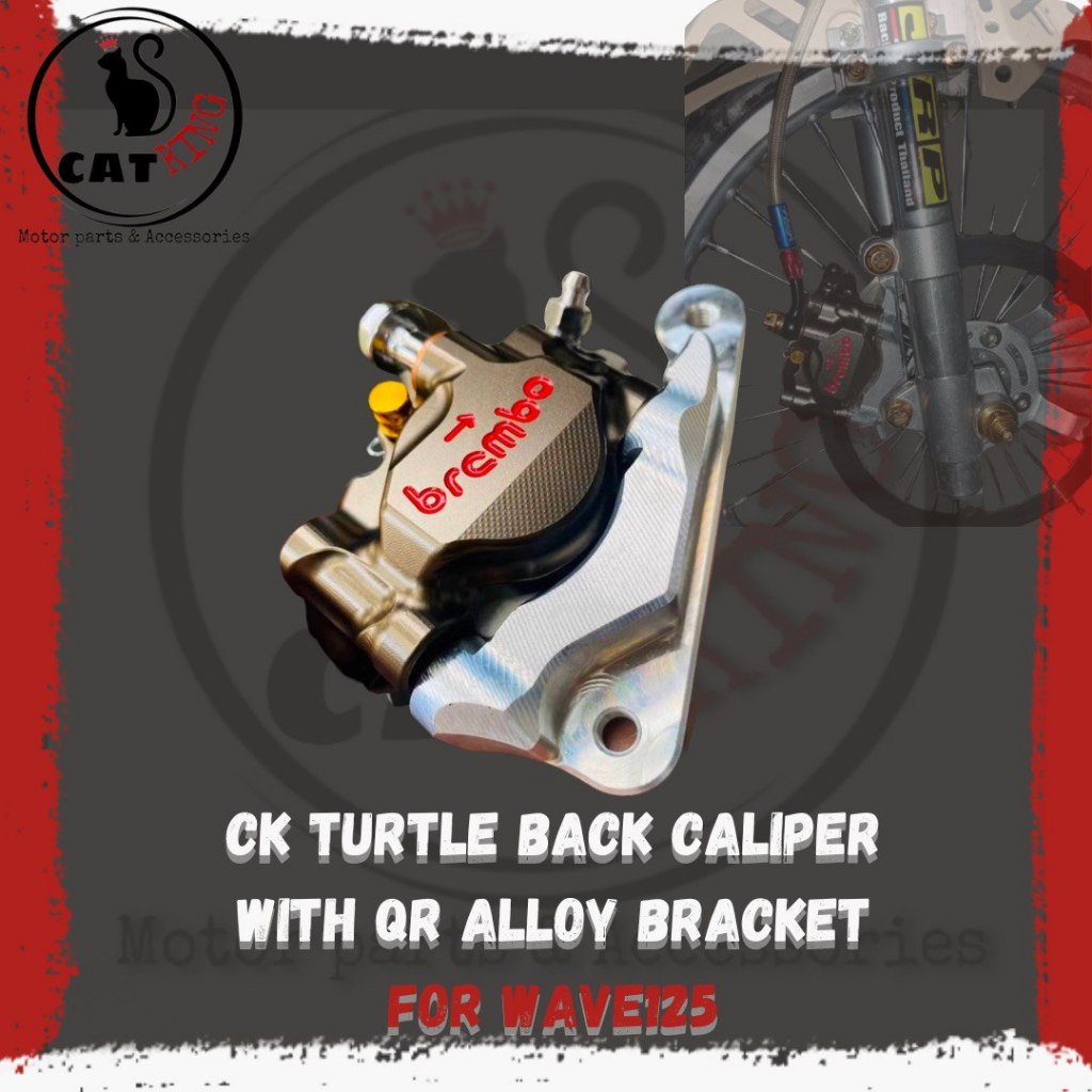 Ck TURTLE BACK Caliper with QR Alloy bracket For Wave125 | Shopee ...