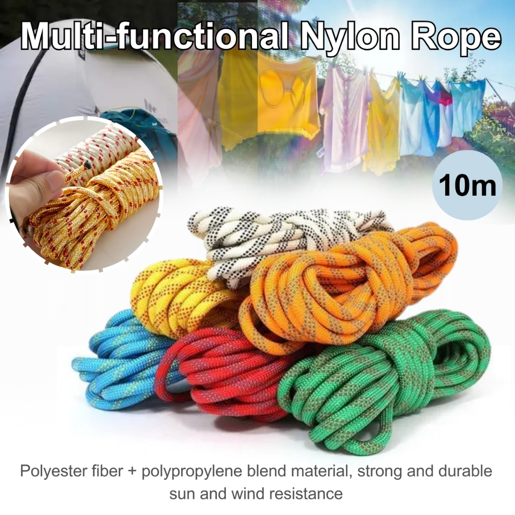 Multipurpose 10 Meter Durable Nylon Clothesline Rope Hanging ...