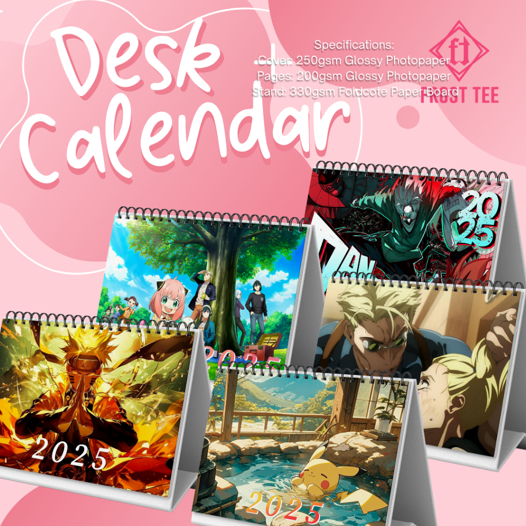 Anime Desk Calendar 2025 