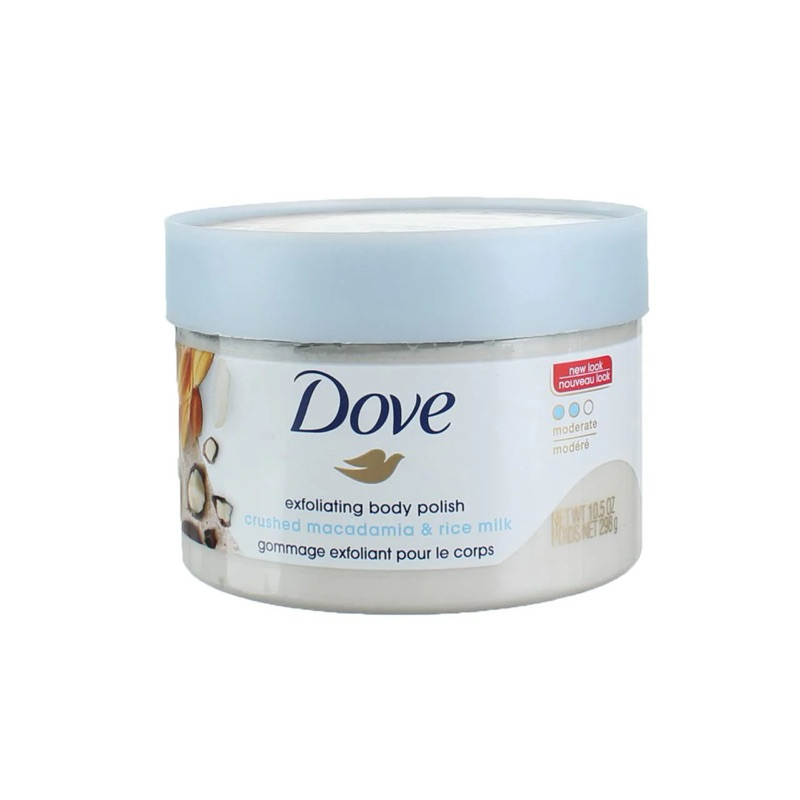 dove exfoliating body polish crushed macadamia and rice milk | Shopee ...