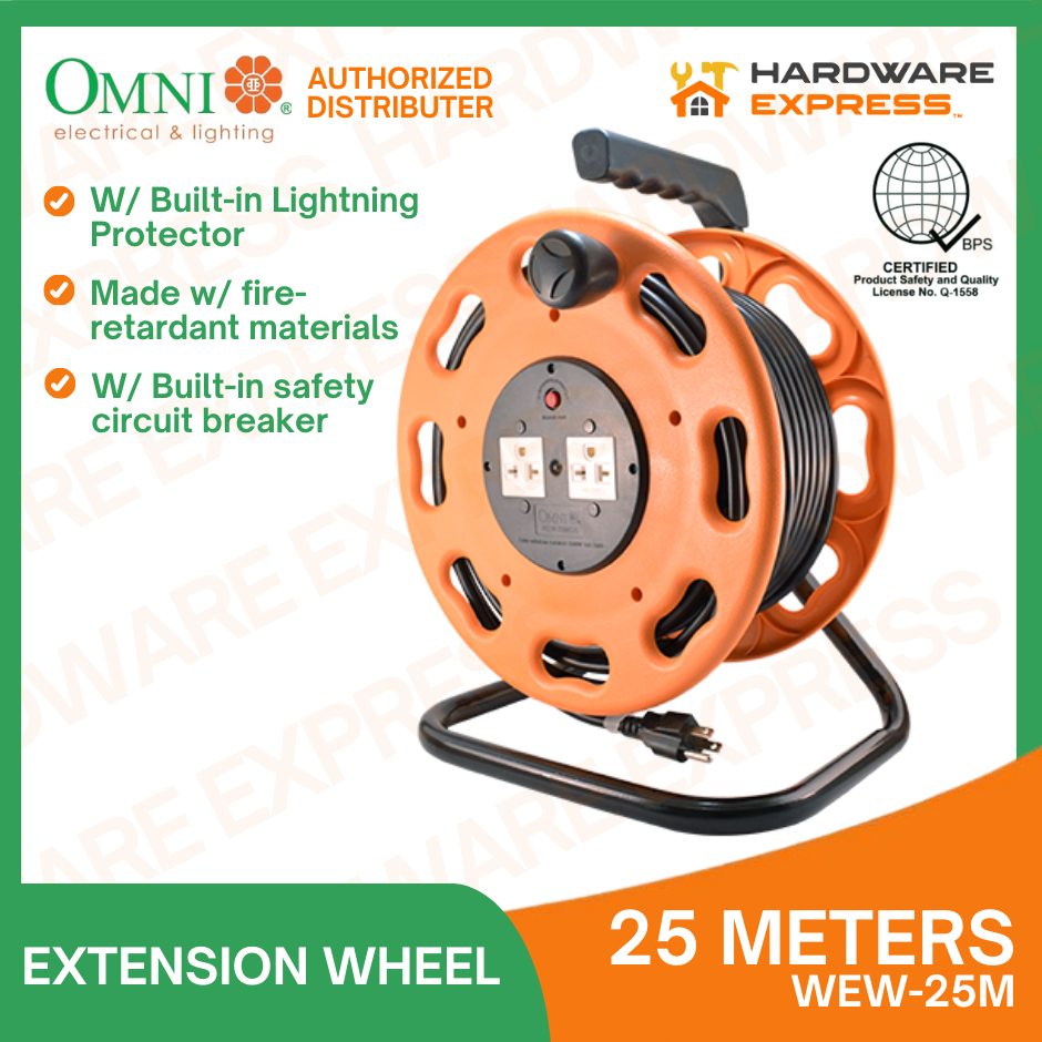 OMNI WEW-25M/DS Extension Cord Wheel 25MTRS INDUSTRIAL | Shopee Philippines