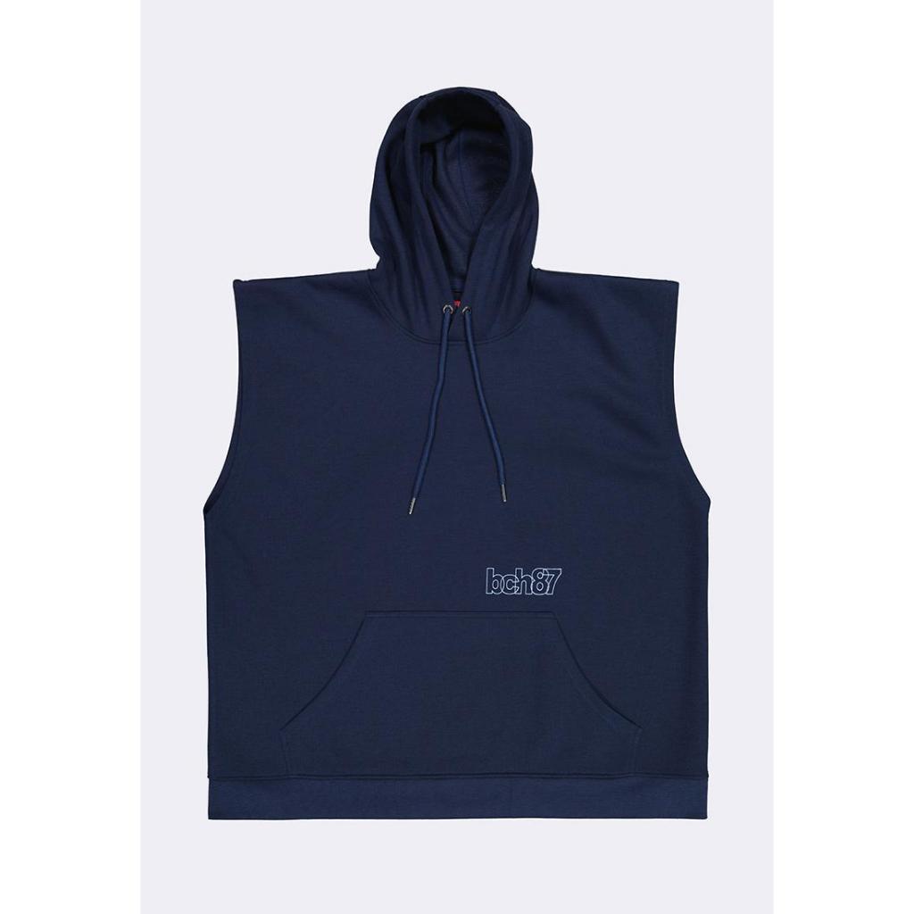 Men's Sleeveless Pullover Hoodie - Solid Cotton Blend Vest Hoodie With Pockets 9 thumbnail image