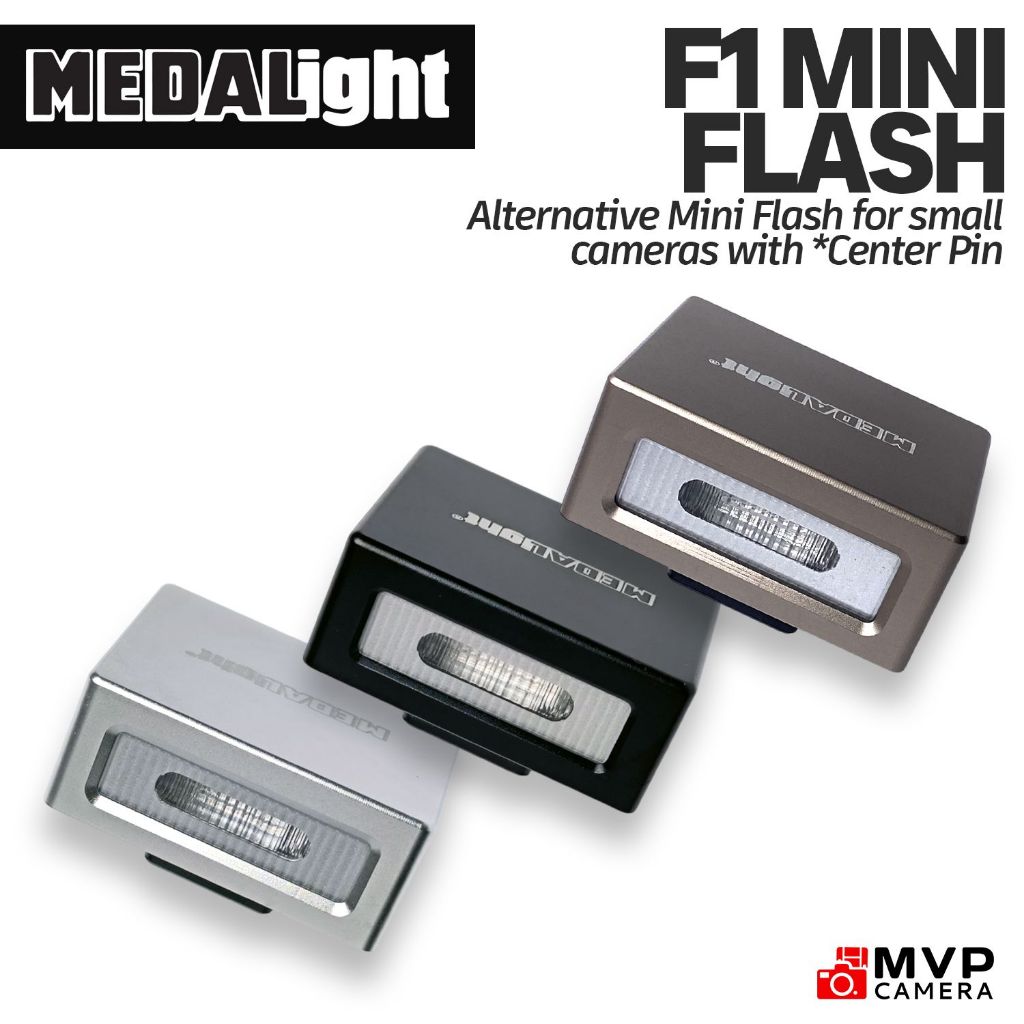 MEDALight F1 Mini Flash for Small Cameras with Hotshoe Center Pin GN10 ...