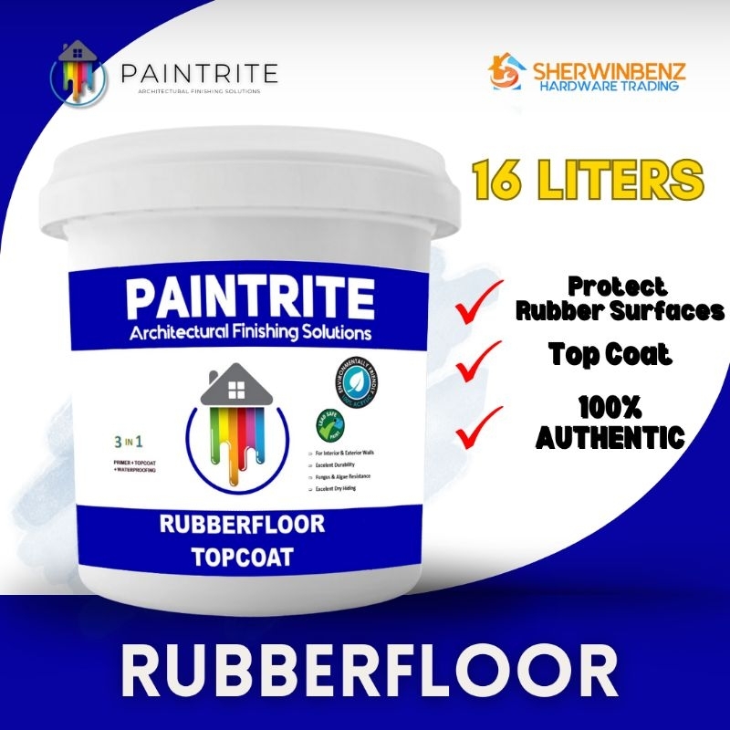 Paintrite Rubber Floor Coating 16L Rubber floor coating paint protects ...