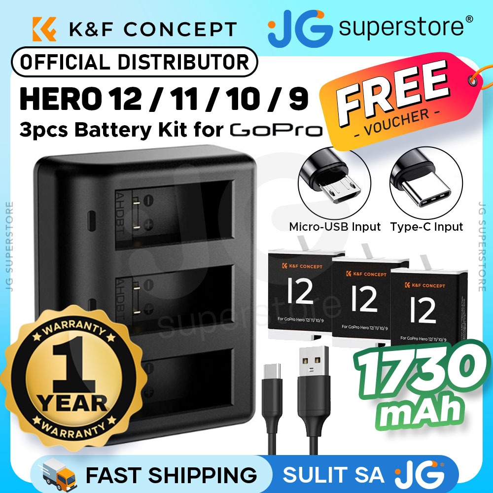 LYONGTECH Caricabatteria per GoPro HERO 12 11 10 9,Dual Battery Charger, Carica Batteria,Caricatore Hub,Accessori di Ricarica
