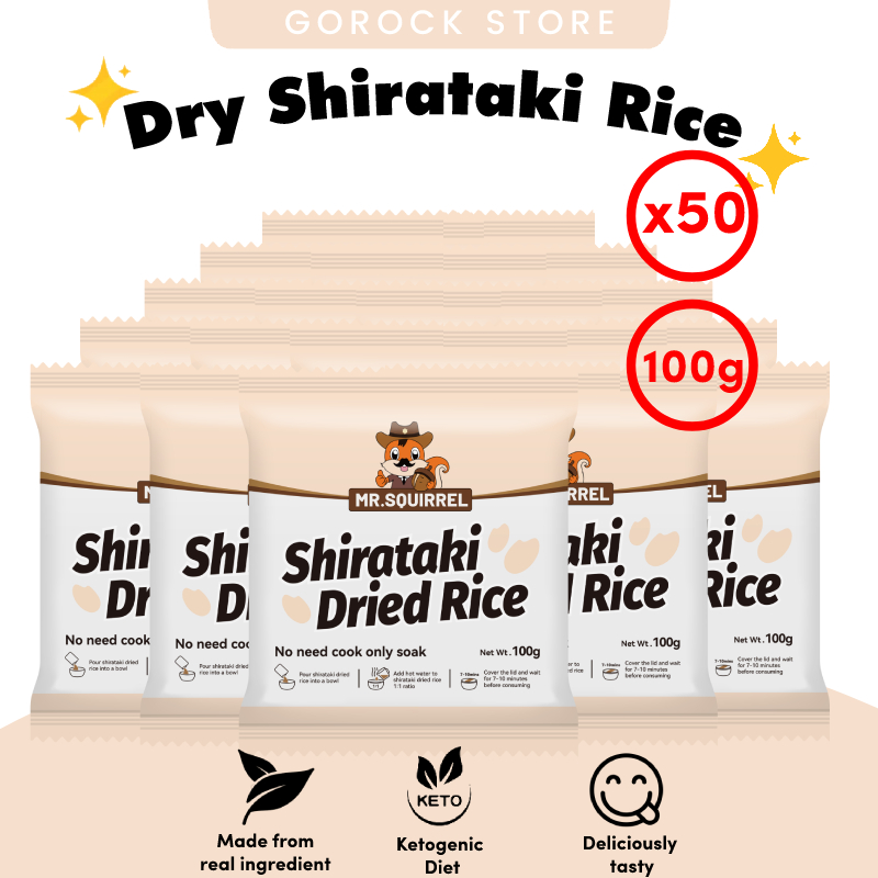 100g/1KG Dried/Dry Shirataki Rice Konjac Rice Keto [Low Carb, Diet ...