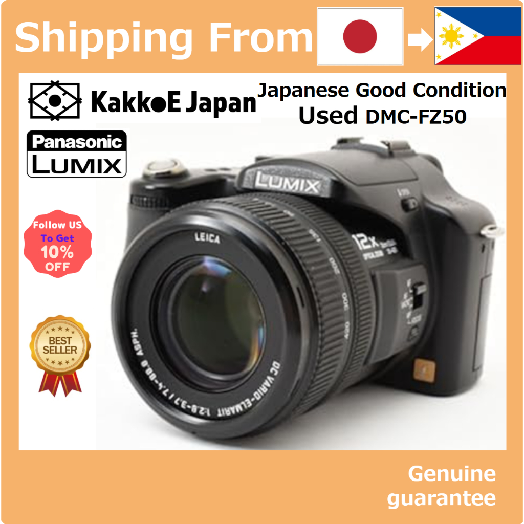 Pre-loved LUMIX Digital Camera FZ50 DMC-FZ50 Black or Silver