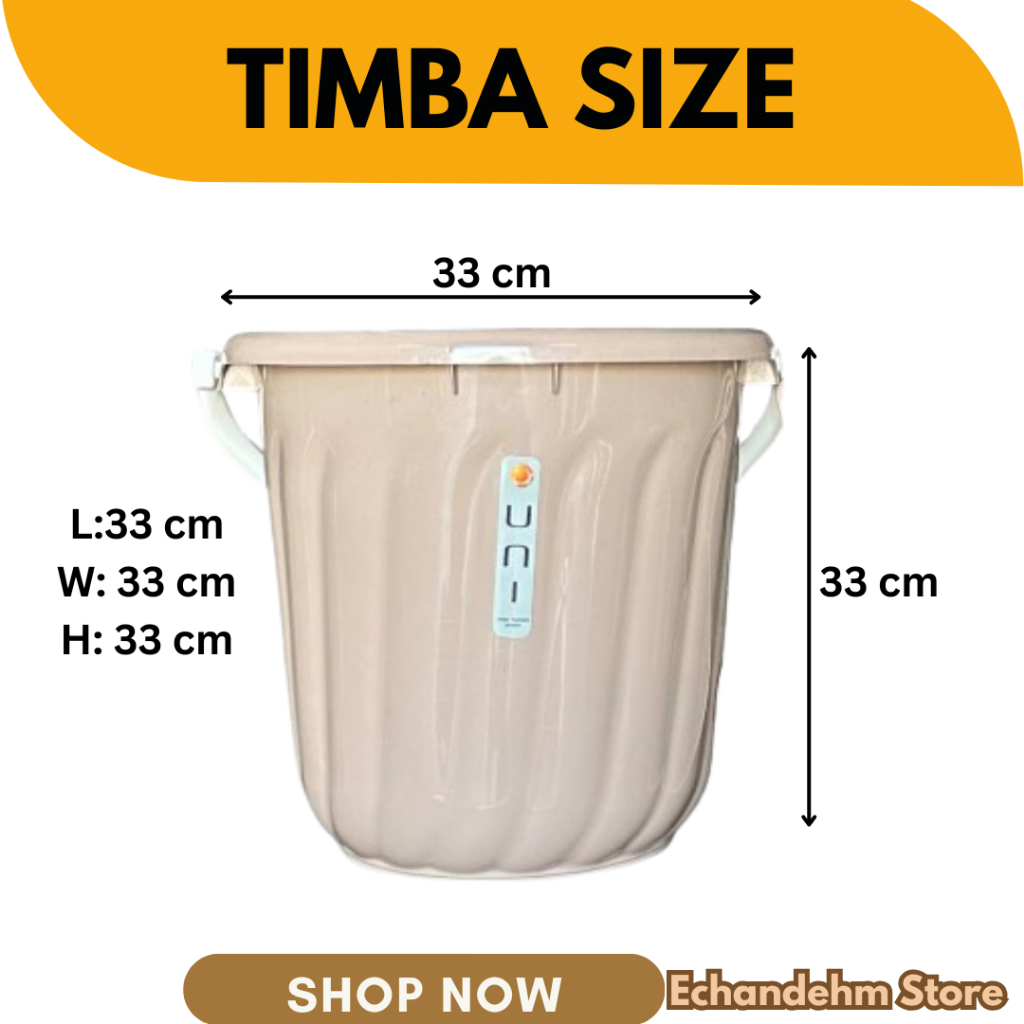 Uniglobal Quality 2-in-1 Plastic Household 22-Liter Timba with Tabo ...