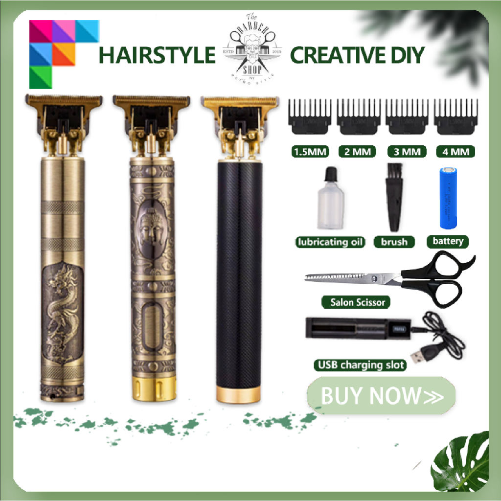 Vintage T9 Professional Electric Hair Clipper Trimmer Rechargeable ...