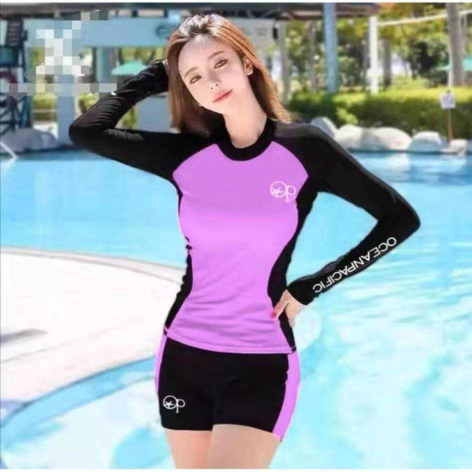 Summer Rashguard Swimsuit Beach Outfit Sunproof Outfit For Women's ...