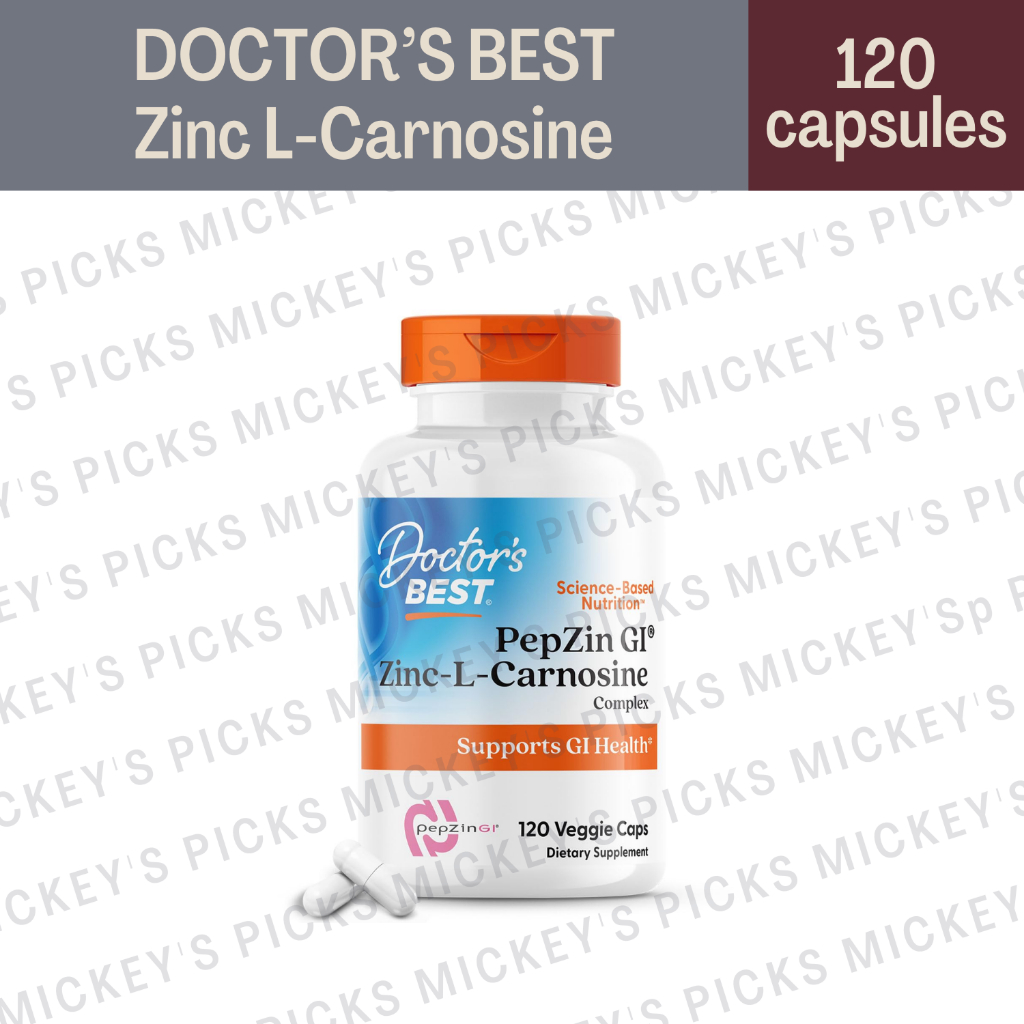Doctor's Best, PepZin GI®, Zinc-L-Carnosine Complex, 120 Veggie Caps ...