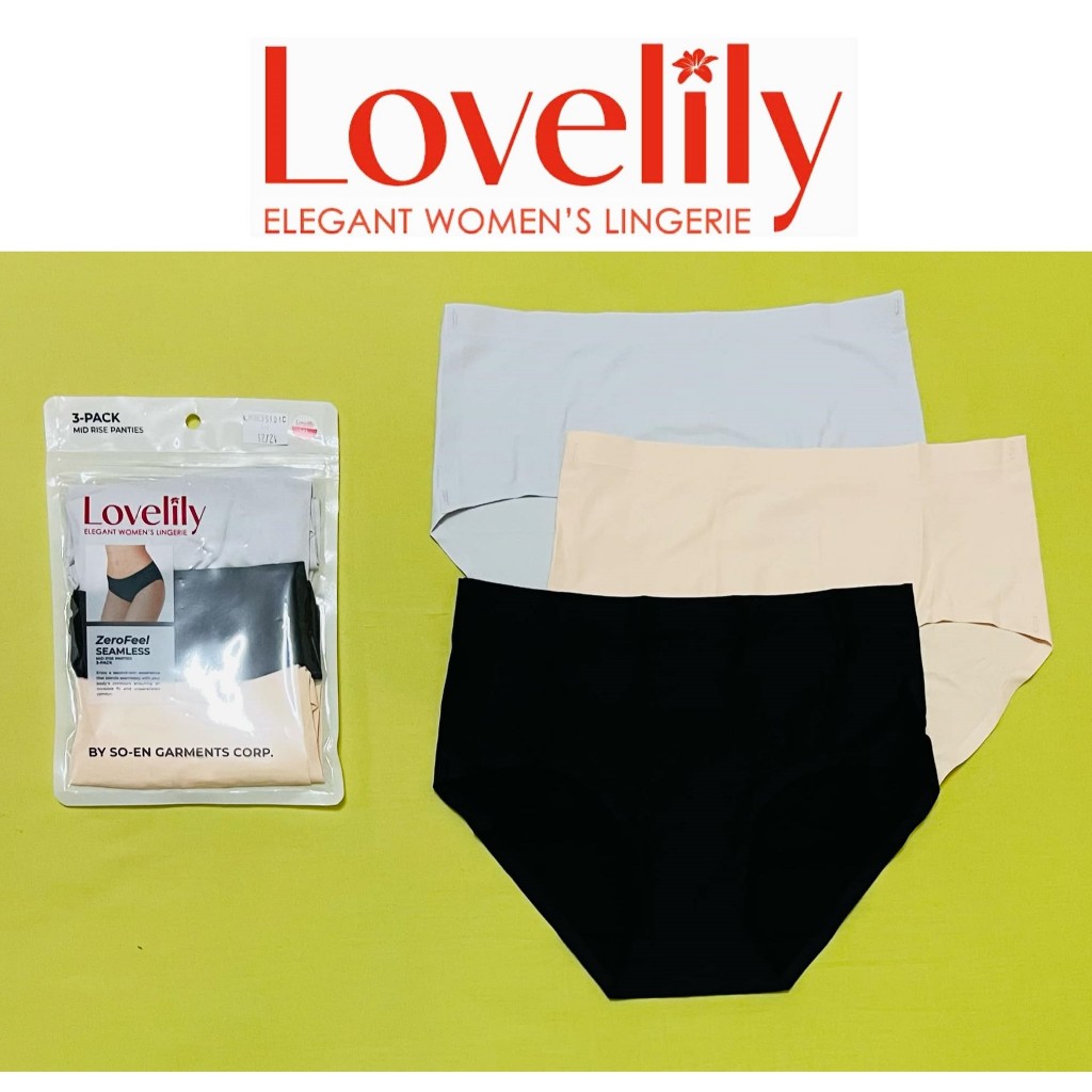 Lovelily Seamless Mid Rise Panties 3-piece Pack | Shopee Philippines
