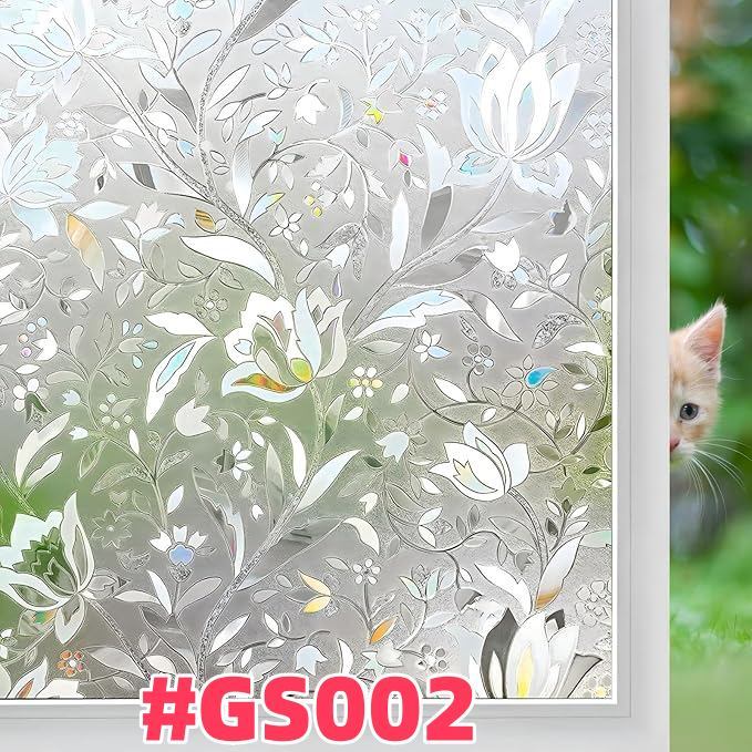(75CM*4M) GS 3D Window Sticker Film,Frosted Glass Sticker for Window ...
