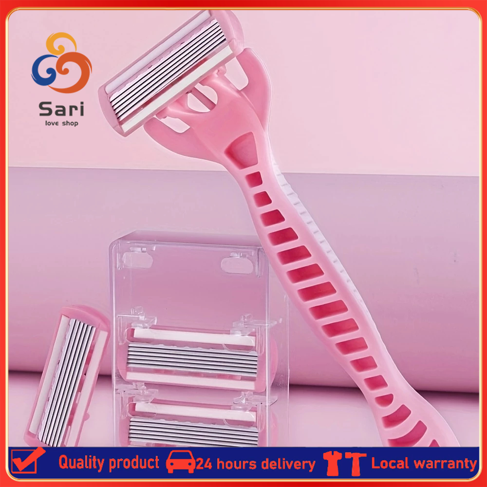Sari Manual Shaver Six Layer Safety Razor Blades Face/Leg/Armpit Bikini ...