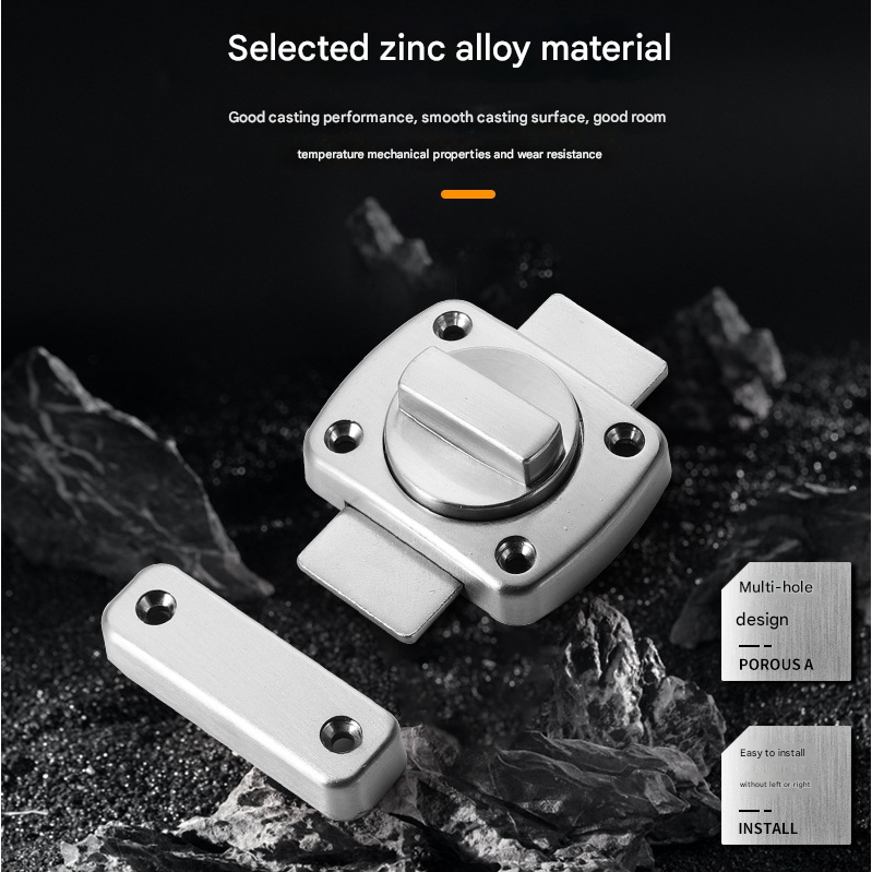 Sliding Door Rotating Thick Lock Bathroom Zinc Alloy Opening and ...