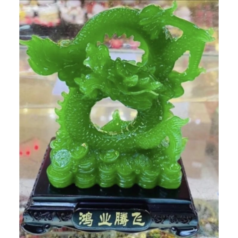Dragon 8 with Fireball Lucky charm Figurine Decor Success Business ...