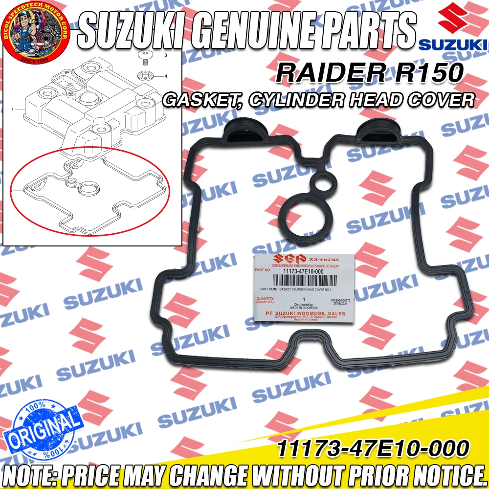 RAIDER R150 GASKET, CYLINDER HEAD COVER (11173-47E10-000) | Shopee ...