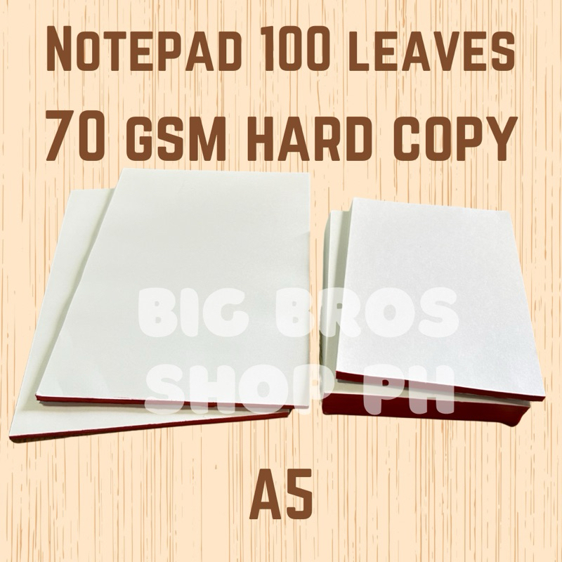 Notepad Hard Copypaper 70gsm Scratch Pad A5 size - 100 Leaves per Pad ...