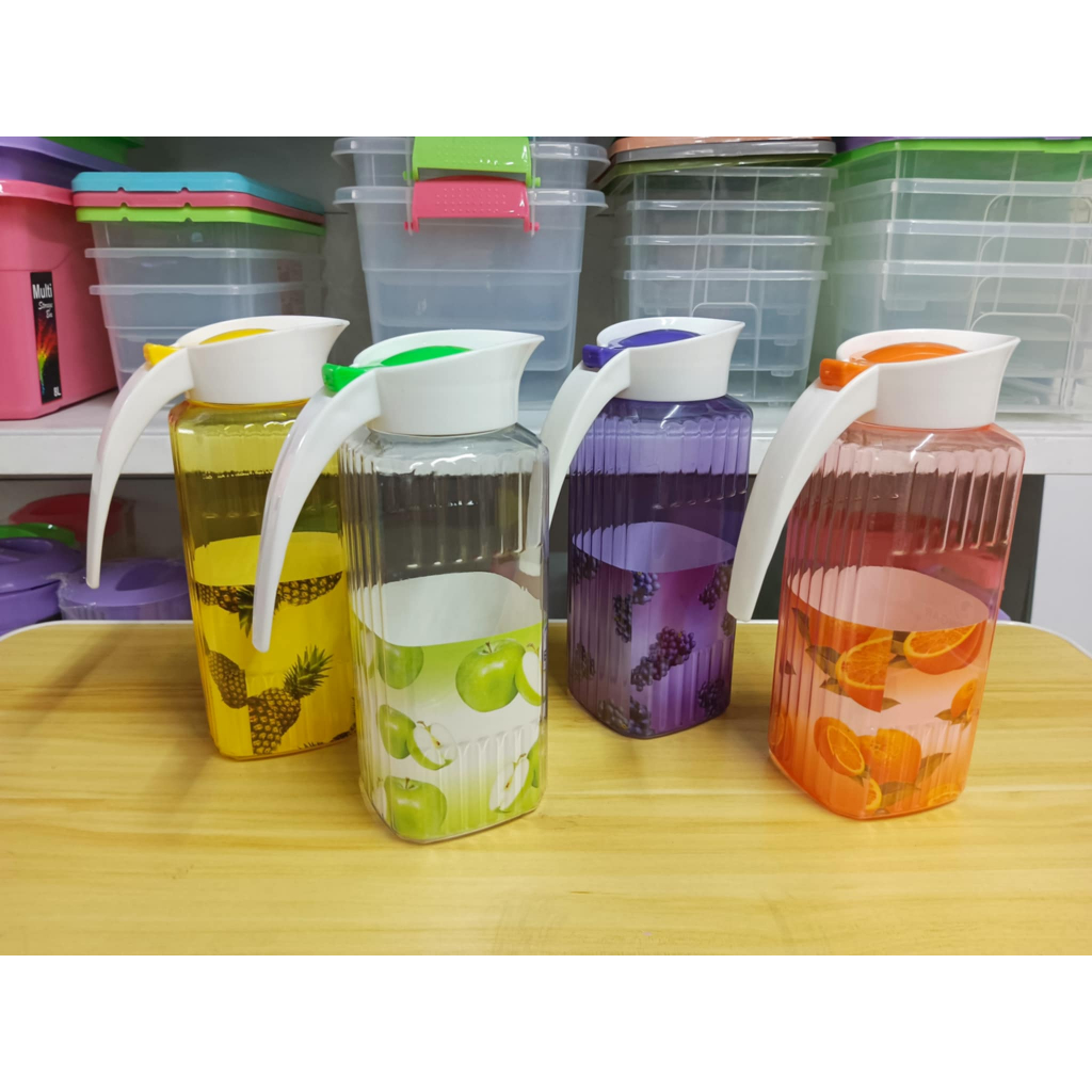 Square Classy Pitcher With Handle Drinking Slim Body Pet Jug 1.250L ...