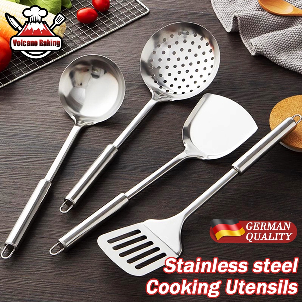 V.B.K 4PCS Stainless Steel Kitchen Utensil Set Wok Spatula/Wok Spoon ...