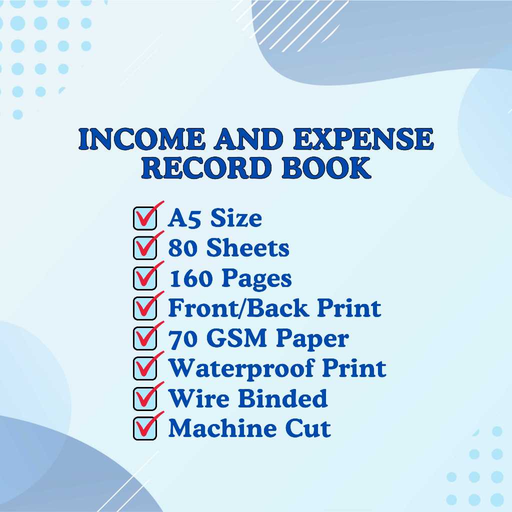 A5 Income and Expense Record Booklet Notebook | Shopee Philippines