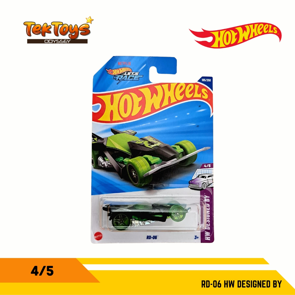 HOT WHEELS - RD-06 HW DESIGNED BY 4/5 (GREEN) | Shopee Philippines