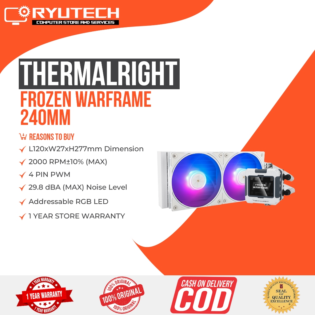 THERMALRIGHT FROZEN WARFRAME 240MM WHITE - Addressable RGB Led | Shopee ...