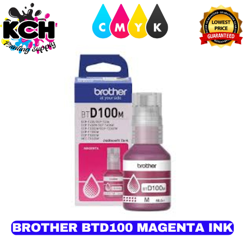 100% ORIGINAL Brother BTD100 Ink Bottle (BLACK/MAGENTA/YELLOW/CYAN ...