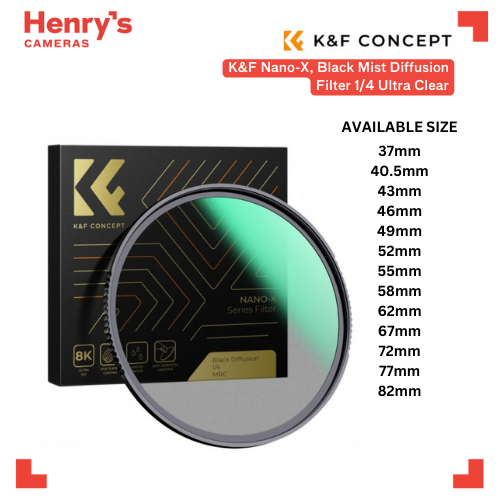 K&F Nano-X, Black Diffusion Filter 1/4 ultra-clear - Available in 13 ...