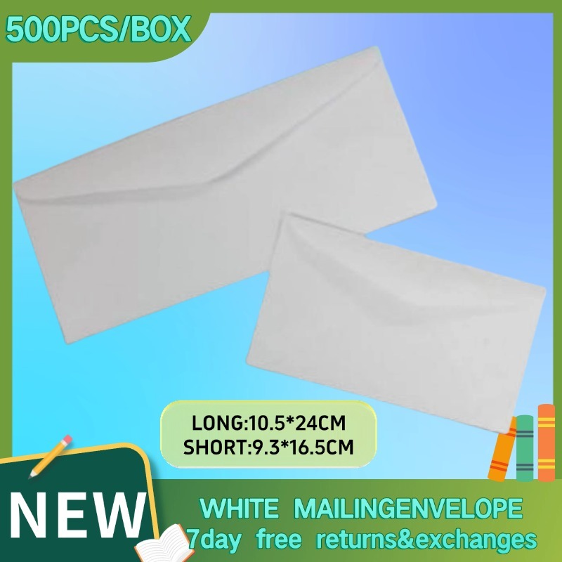 Dari 500PCS White Envelopes, Long and Short Sizes Available, Wholesale ...