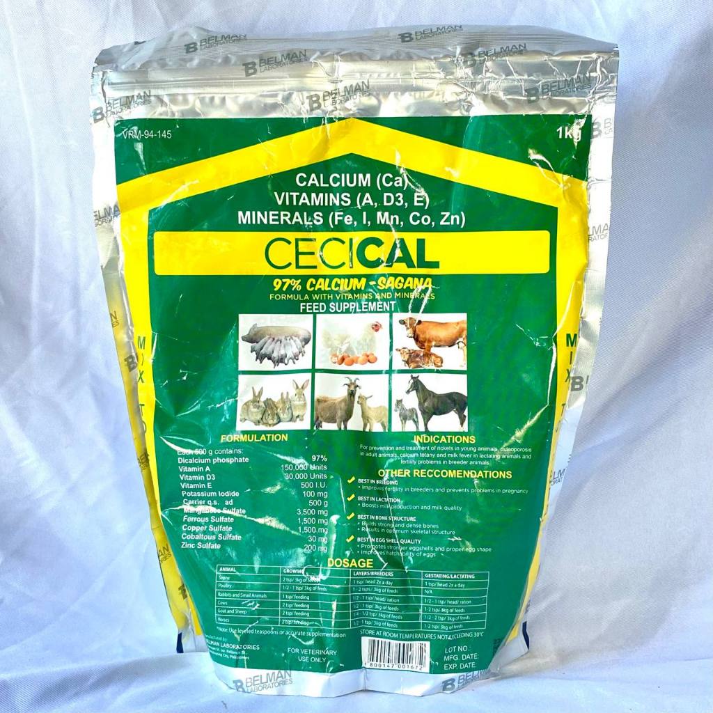 [VETKLIX] Cecical Powder (1kg) with Tape and Sapin For Gamefowl ...