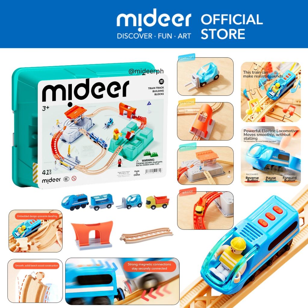 Mideer Train Track Building Set | Shopee Philippines