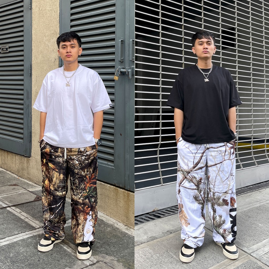 NOKIDDING JUNGLE CAMO REVERSIBLE PANTS | Unisex Baggy Mesh Pants ...