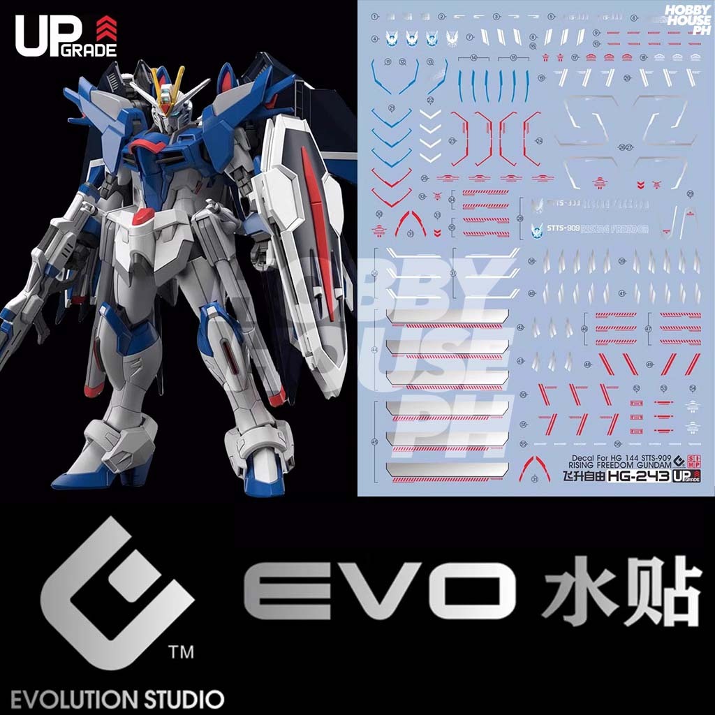 Gundam EVO Rising Freedom Gundam HG 1/144 Flourescent Water slide ...