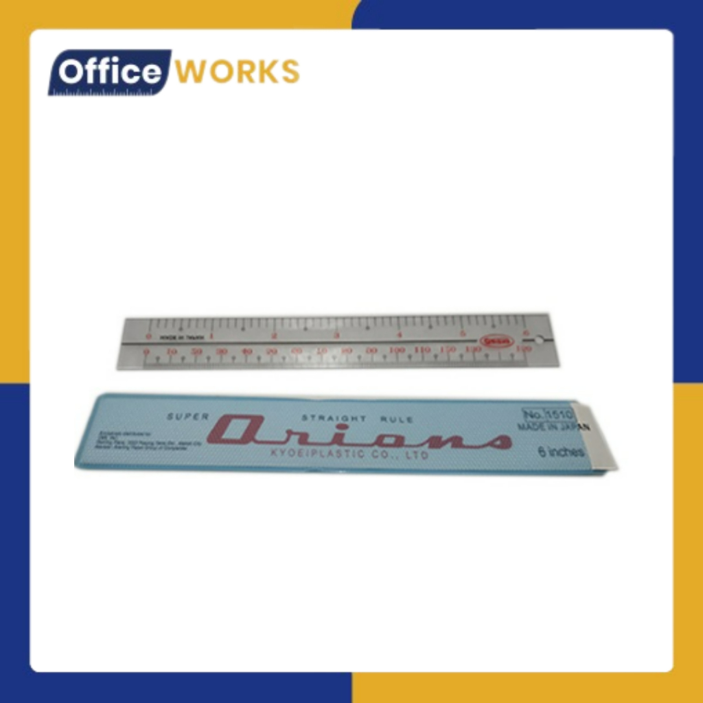 Orions Transparent Plastic Ruler 6